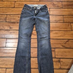 Ariat Women's Boot Cut Jeans in Dark Blue high rise